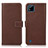 Coque Portefeuille Livre Cuir Etui Clapet K08Z pour Realme C20 Marron