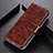 Coque Portefeuille Livre Cuir Etui Clapet K08Z pour Xiaomi Redmi Note 13 Pro 5G Marron