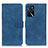 Coque Portefeuille Livre Cuir Etui Clapet K09Z pour Oppo A16s Bleu