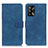 Coque Portefeuille Livre Cuir Etui Clapet K09Z pour Oppo A74 4G Bleu
