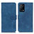 Coque Portefeuille Livre Cuir Etui Clapet K09Z pour Oppo K9 5G Bleu