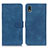 Coque Portefeuille Livre Cuir Etui Clapet K09Z pour Sony Xperia Ace III SO-53C Bleu