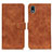 Coque Portefeuille Livre Cuir Etui Clapet K09Z pour Sony Xperia Ace III SO-53C Marron