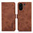 Coque Portefeuille Livre Cuir Etui Clapet K09Z pour Xiaomi Poco C65 Marron