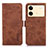 Coque Portefeuille Livre Cuir Etui Clapet K09Z pour Xiaomi Redmi Note 13R Pro 5G Marron