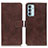 Coque Portefeuille Livre Cuir Etui Clapet KZ07 pour Samsung Galaxy F23 5G Marron