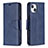 Coque Portefeuille Livre Cuir Etui Clapet L01 pour Apple iPhone 13 Bleu