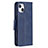 Coque Portefeuille Livre Cuir Etui Clapet L01 pour Apple iPhone 13 Bleu Petit