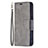 Coque Portefeuille Livre Cuir Etui Clapet L01 pour Apple iPhone 13 Gris Petit