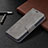 Coque Portefeuille Livre Cuir Etui Clapet L01 pour Apple iPhone 13 Gris Petit