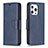 Coque Portefeuille Livre Cuir Etui Clapet L01 pour Apple iPhone 13 Pro Max Bleu