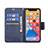Coque Portefeuille Livre Cuir Etui Clapet L01 pour Apple iPhone 13 Pro Max Bleu Petit