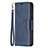 Coque Portefeuille Livre Cuir Etui Clapet L01 pour Apple iPhone 13 Pro Max Bleu Petit
