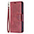 Coque Portefeuille Livre Cuir Etui Clapet L01 pour Apple iPhone 13 Rouge Petit