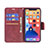 Coque Portefeuille Livre Cuir Etui Clapet L01 pour Apple iPhone 13 Rouge Petit