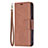 Coque Portefeuille Livre Cuir Etui Clapet L01 pour Apple iPhone 14 Plus Marron Petit