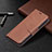 Coque Portefeuille Livre Cuir Etui Clapet L01 pour Apple iPhone 14 Plus Marron Petit