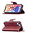 Coque Portefeuille Livre Cuir Etui Clapet L01 pour Apple iPhone 14 Plus Rouge Petit