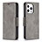 Coque Portefeuille Livre Cuir Etui Clapet L01 pour Apple iPhone 14 Pro Gris Fonce