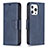 Coque Portefeuille Livre Cuir Etui Clapet L01 pour Apple iPhone 14 Pro Max Bleu