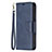 Coque Portefeuille Livre Cuir Etui Clapet L01 pour Apple iPhone 14 Pro Max Bleu Petit