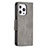 Coque Portefeuille Livre Cuir Etui Clapet L01 pour Apple iPhone 14 Pro Max Gris Fonce Petit