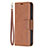 Coque Portefeuille Livre Cuir Etui Clapet L01 pour Apple iPhone 14 Pro Max Marron Petit