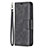 Coque Portefeuille Livre Cuir Etui Clapet L01 pour Apple iPhone 14 Pro Max Noir Petit