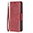 Coque Portefeuille Livre Cuir Etui Clapet L01 pour Apple iPhone 14 Pro Max Rouge Petit