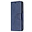 Coque Portefeuille Livre Cuir Etui Clapet L01 pour Apple iPhone 15 Bleu Petit