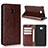 Coque Portefeuille Livre Cuir Etui Clapet L01 pour Asus Zenfone 4 Selfie Pro Marron