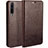 Coque Portefeuille Livre Cuir Etui Clapet L01 pour Huawei P Smart Pro (2019) Marron