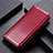 Coque Portefeuille Livre Cuir Etui Clapet L01 pour Huawei Y5p Vin Rouge