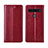 Coque Portefeuille Livre Cuir Etui Clapet L01 pour LG K41S Vin Rouge