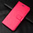 Coque Portefeuille Livre Cuir Etui Clapet L01 pour OnePlus 5T A5010 Rose Rouge