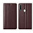 Coque Portefeuille Livre Cuir Etui Clapet L01 pour Oppo A31 Marron