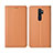 Coque Portefeuille Livre Cuir Etui Clapet L01 pour Oppo A5 (2020) Orange