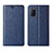Coque Portefeuille Livre Cuir Etui Clapet L01 pour Oppo A52 Bleu