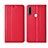 Coque Portefeuille Livre Cuir Etui Clapet L01 pour Oppo A8 Rouge