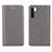 Coque Portefeuille Livre Cuir Etui Clapet L01 pour Oppo A91 Gris