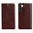 Coque Portefeuille Livre Cuir Etui Clapet L01 pour Oppo A91 Marron