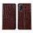 Coque Portefeuille Livre Cuir Etui Clapet L01 pour Oppo K7x 5G Marron