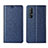 Coque Portefeuille Livre Cuir Etui Clapet L01 pour Oppo Reno3 Pro Bleu