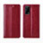Coque Portefeuille Livre Cuir Etui Clapet L01 pour Realme V5 5G Rouge