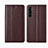 Coque Portefeuille Livre Cuir Etui Clapet L01 pour Realme X50 Pro 5G Marron