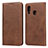 Coque Portefeuille Livre Cuir Etui Clapet L01 pour Samsung Galaxy A20e Marron