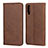 Coque Portefeuille Livre Cuir Etui Clapet L01 pour Samsung Galaxy A70 Marron