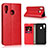 Coque Portefeuille Livre Cuir Etui Clapet L01 pour Samsung Galaxy M10S Rouge