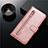 Coque Portefeuille Livre Cuir Etui Clapet L01 pour Samsung Galaxy S20 Ultra 5G Or Rose