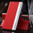 Coque Portefeuille Livre Cuir Etui Clapet L01 pour Samsung Galaxy S21 Ultra 5G Rouge